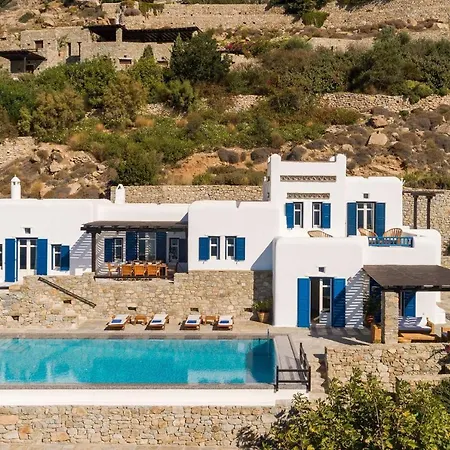 Excellent Mykonos Psarrou Lambda 5 Bedrooms Stunning Sea Views Psarrou Villa Mykonos Town