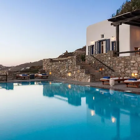 Excellent Mykonos Psarrou Lambda 5 Bedrooms Stunning Sea Views Psarrou Villa