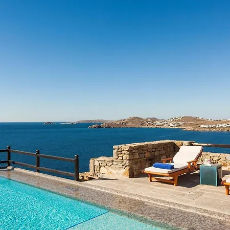 Вилла Excellent Mykonos Psarrou Lambda 5 Bedrooms Stunning Sea View