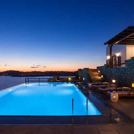 Villa Excellent Mykonos Psarrou Lambda 5 Bedrooms Stunning Sea Views Psarrou